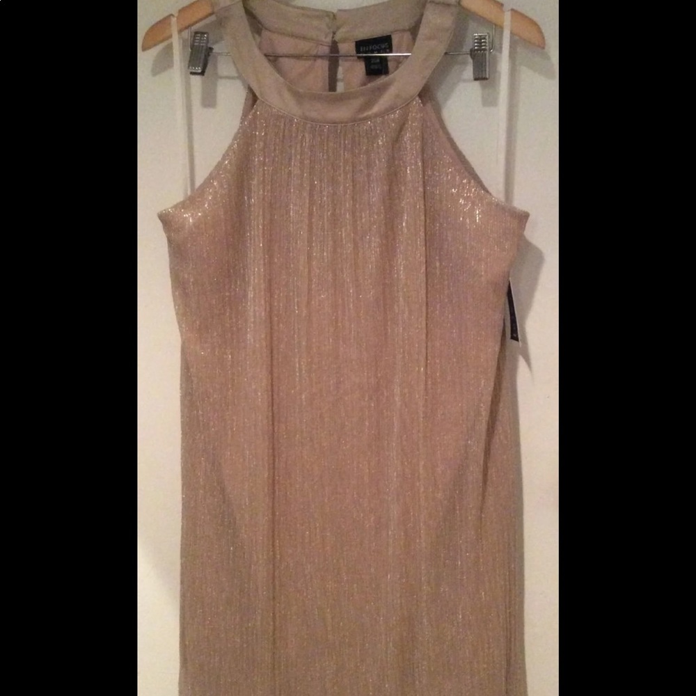 Gold shimmer dress